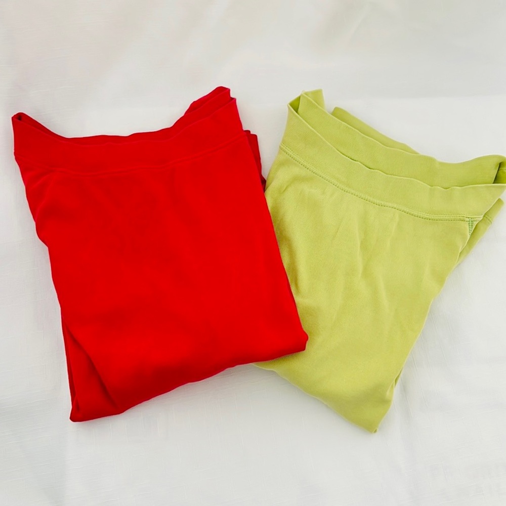 High Sierra~2~Casual Tops / Red & Chartreuse